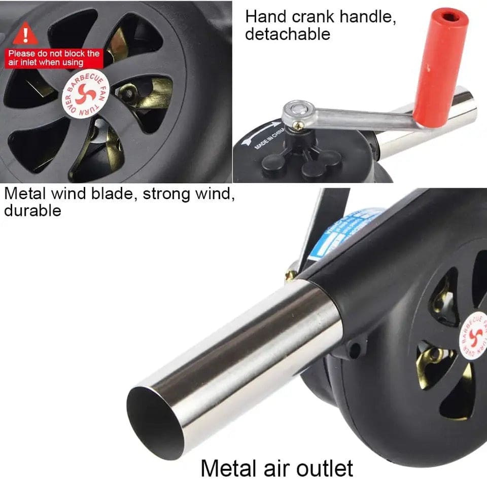 Manual BBQ Blower, Barbecue Hair Dryer, BBQ Grill Fire Starter, Portable Household Hand Blower, Flame Exciter for BBQ Picnic Outdoor Camping Hiking Cooking Tool, Hand Crank BBQ Fan, Combustion Supporting Blower, Picnic Camping Stove Accessories Manual BBQ Blower, Barbecue Hair Dryer, BBQ Grill Fire Starter, Portable Household Hand Blower, Flame Exciter for BBQ Picnic Outdoor Camping Hiking Cooking Tool, Hand Crank BBQ Fan, Combustion Supporting Blower, Picnic Camping Stove Accessories